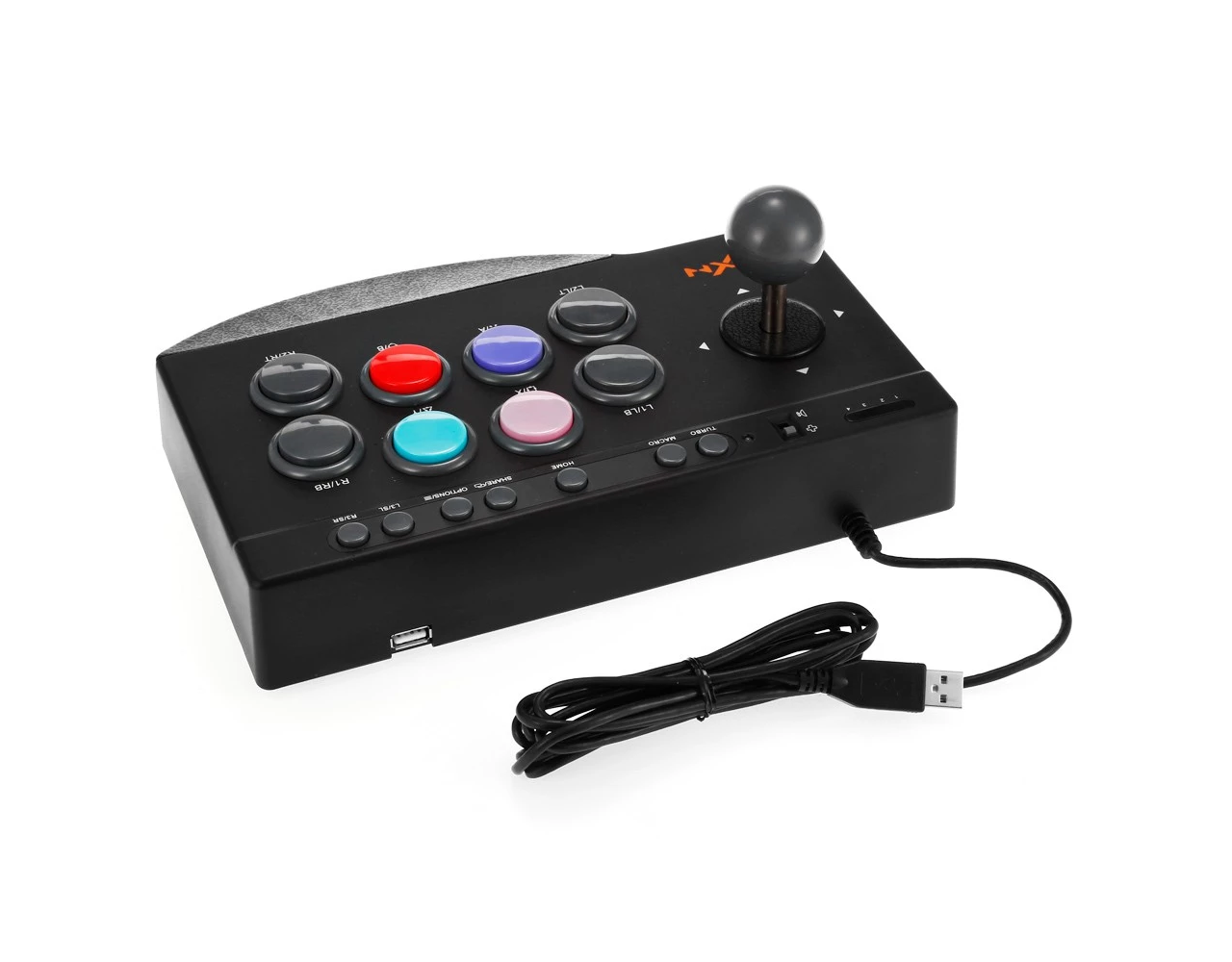 PXN PXN-0082 Plug-and-Play Universal Arcade Stick Controller with Dual Function Joystick and D-Pad Mode
