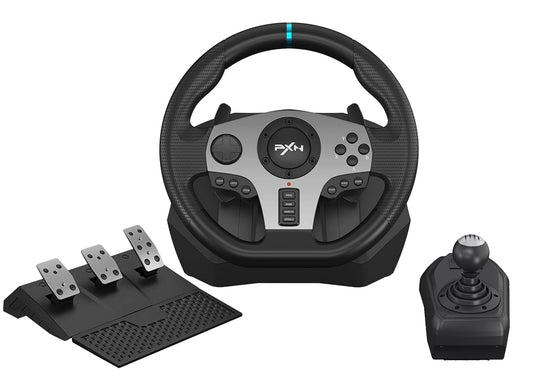 PXN V9 Gaming Steering Wheel with Pedal PXN-V9 Gamepad Racing Manual Transmission Vibration For PC / PS / Xbox / Switch