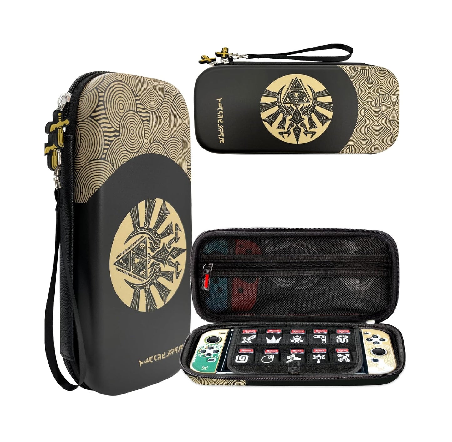 Nintendo Switch Slim Hard Carry Pouch For Nintendo Switch V1 / V2 / OLED (The Legend Of Zelda: Tears Of The Kingdom Black Edition)