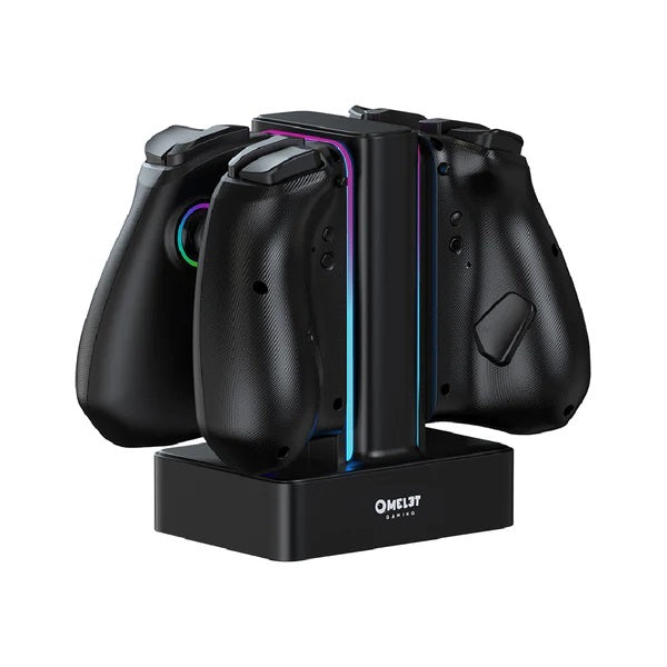 OMELET GAMING Pro+ Dock Charger For Nintendo Switch V1 / V2 / OLED (Jet Black)
