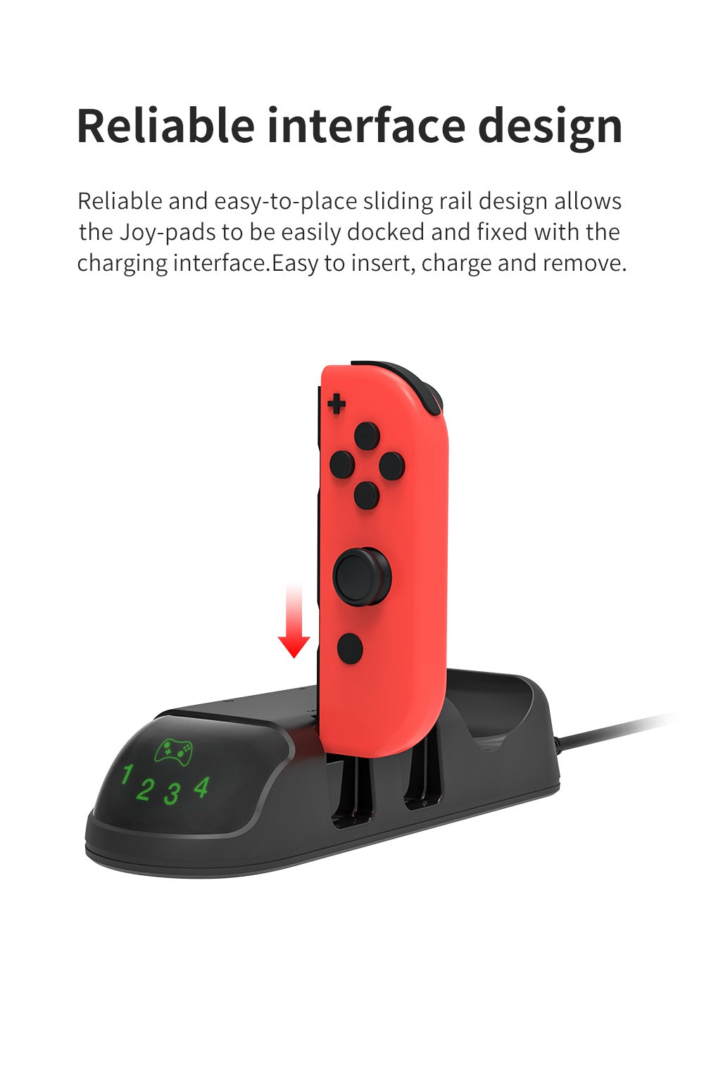 DOBE TNS-0137 2-IN-1 Joy-Con & Pro Controller Charging Stand For Nintendo Switch V1 / V2 / OLED