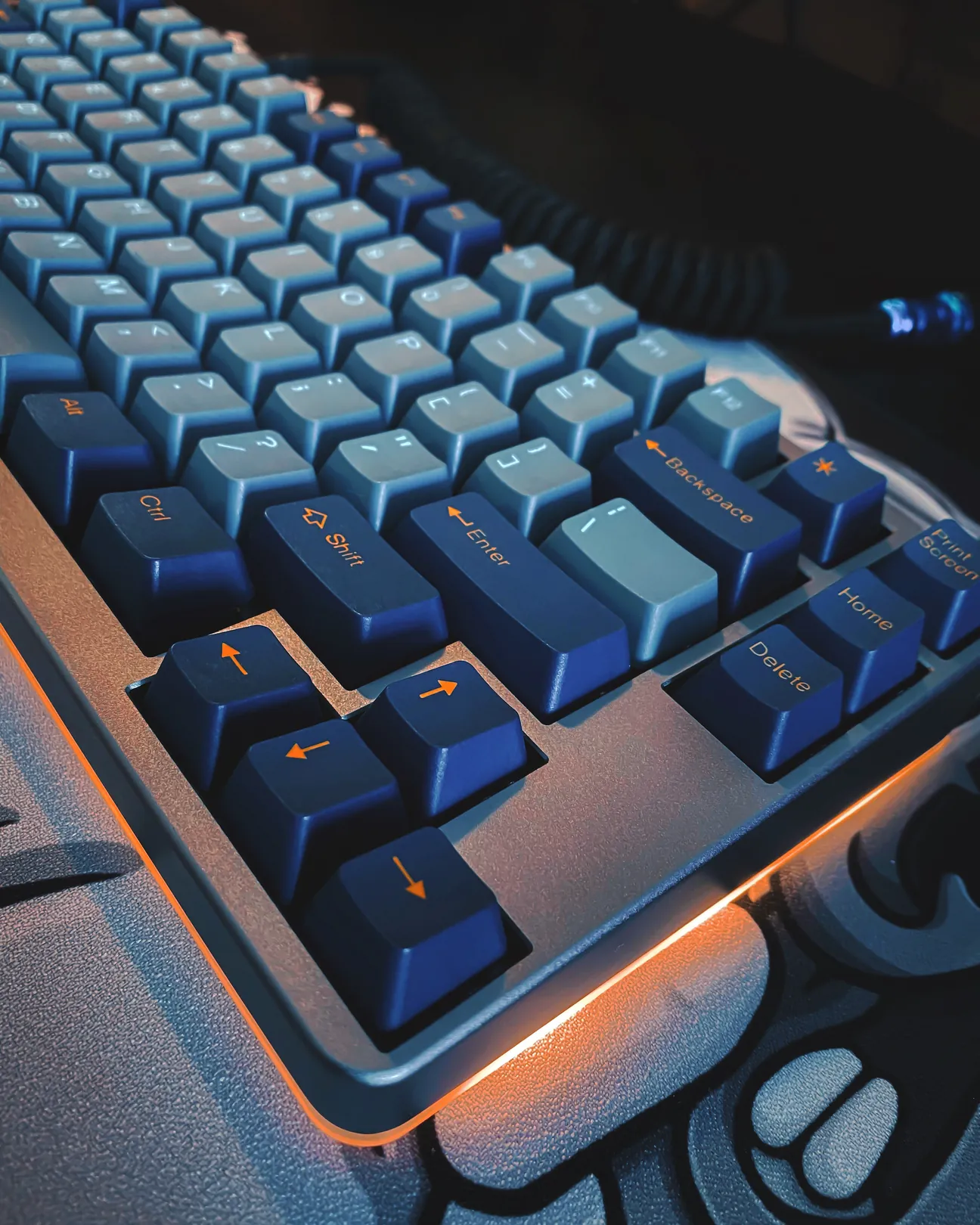 TAI-HAO Double Shot 119 Keycaps Set | PBT | Cubic OEM Profile | US Layout | Cherry MX Switch Types | Keyboard Keycaps (Dark Tunnel)