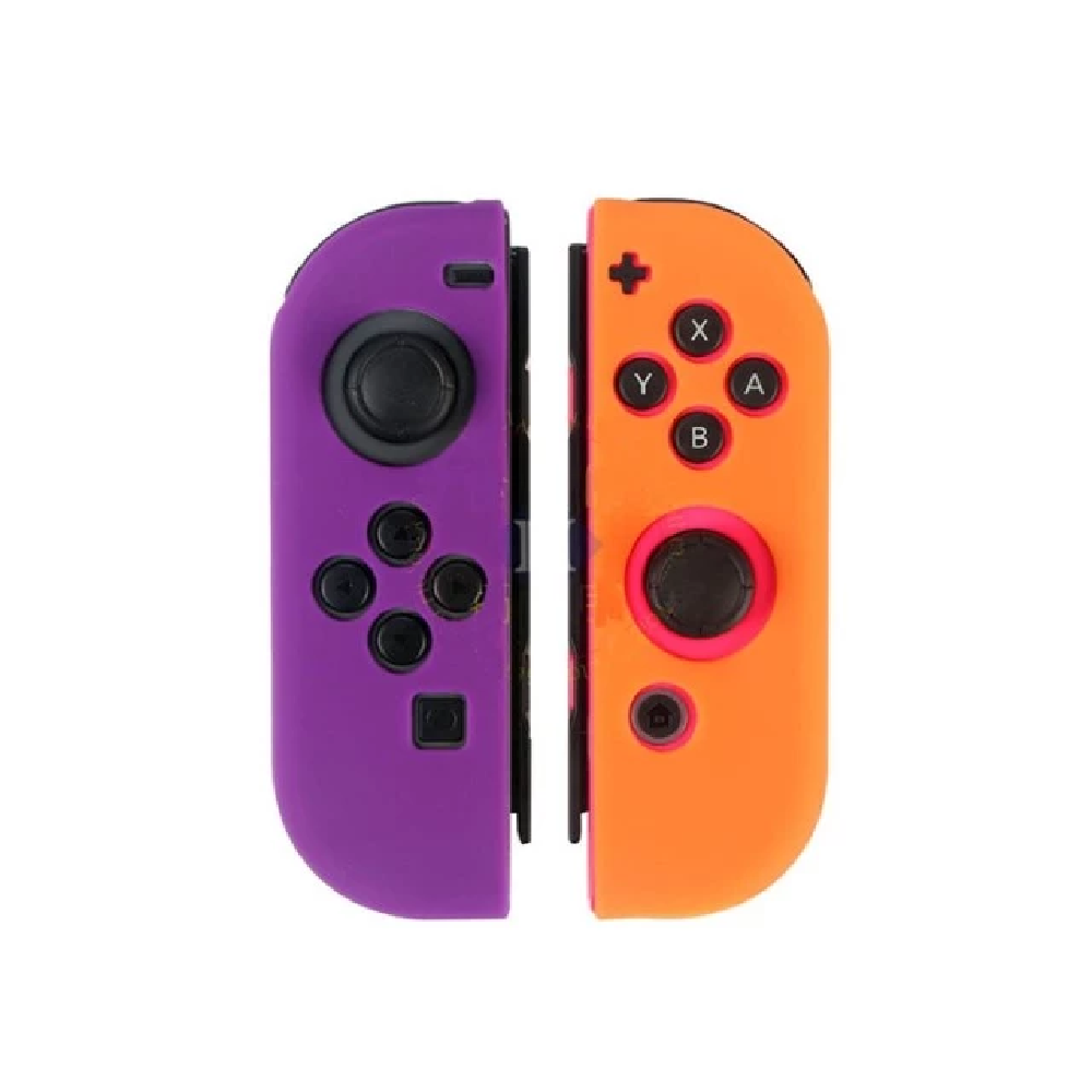 Silicone Sleeve Protective Case For Nintendo Switch Joy-Con (L)/(R) (Purple Yellow)