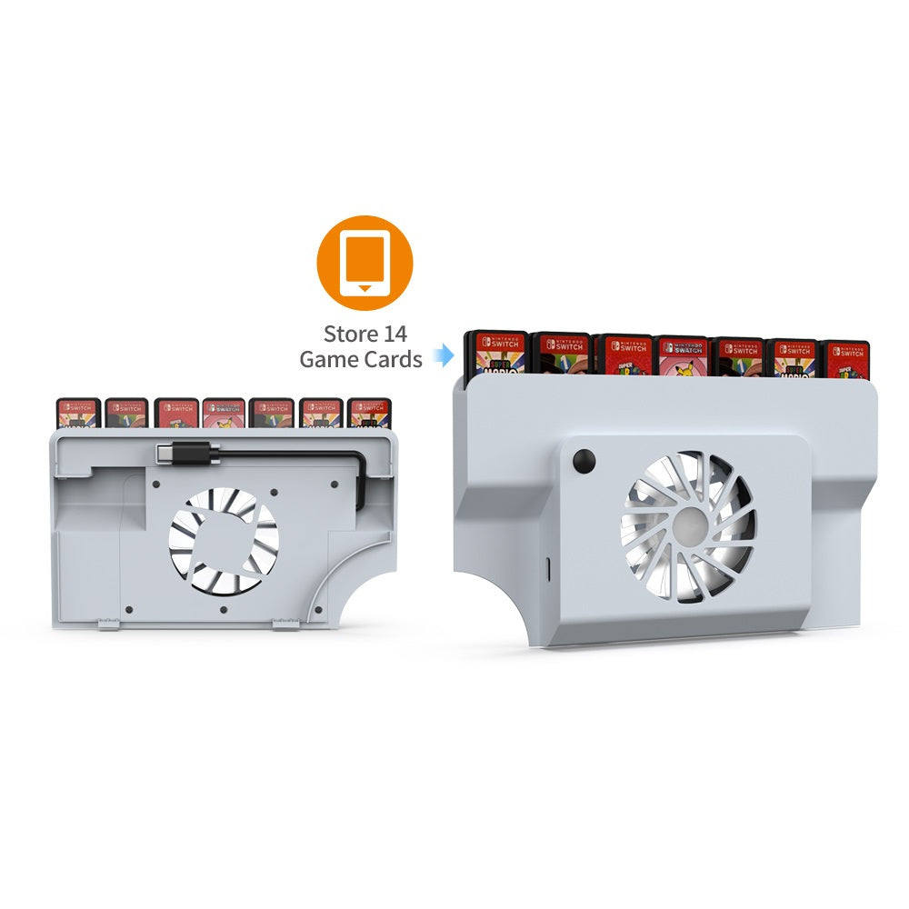 DOBE TNS-1155 Heat Dissipation Fan Base With Game Card Storage For Nintendo Switch OLED