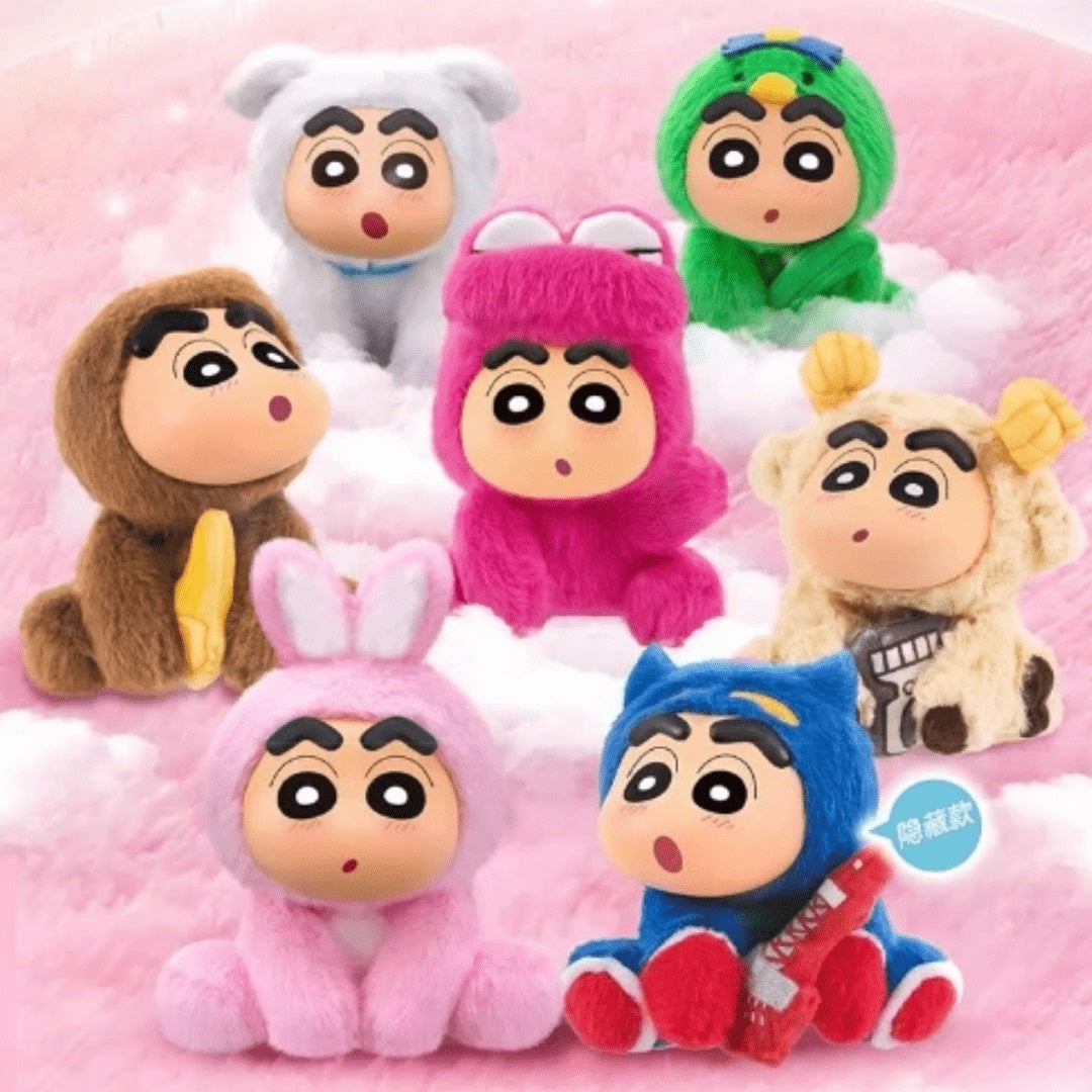 BLIND BOX Crayon Shin-Chan Zuo Zuo Party | Crayon Shin-Chan Sit Party | Plush Keychain Series