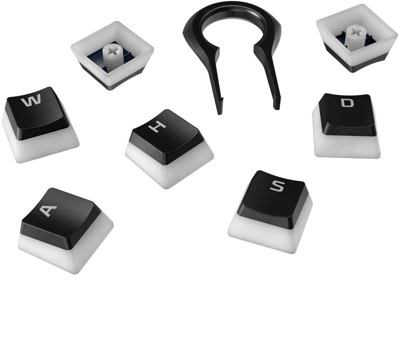 HYPERX Pudding Keycaps | 104 Keys | Double Shot | PBT | Translucent Layer | Made For RGB | Keyboard Keycaps (Black)