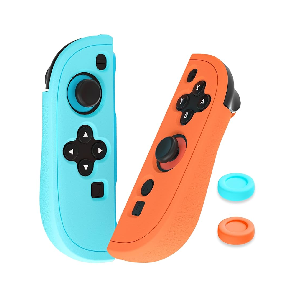 Silicone Sleeve Protective Case For Nintendo Switch Joy-Con (L)/(R) (Blue Coral)