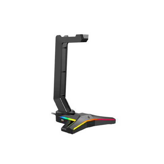 FANTECH Tower II AC304 Pro | 7 RGB Lighting Effects | Durable | Triangular Non-slip Base | Built-in Weight | RGB Gaming Headset Stand (Black)