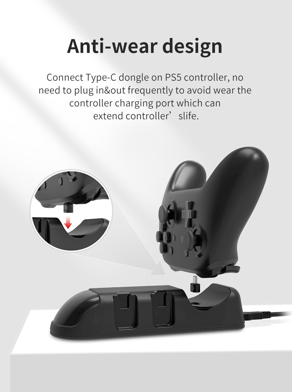 DOBE TNS-0137 2-IN-1 Joy-Con & Pro Controller Charging Stand For Nintendo Switch V1 / V2 / OLED