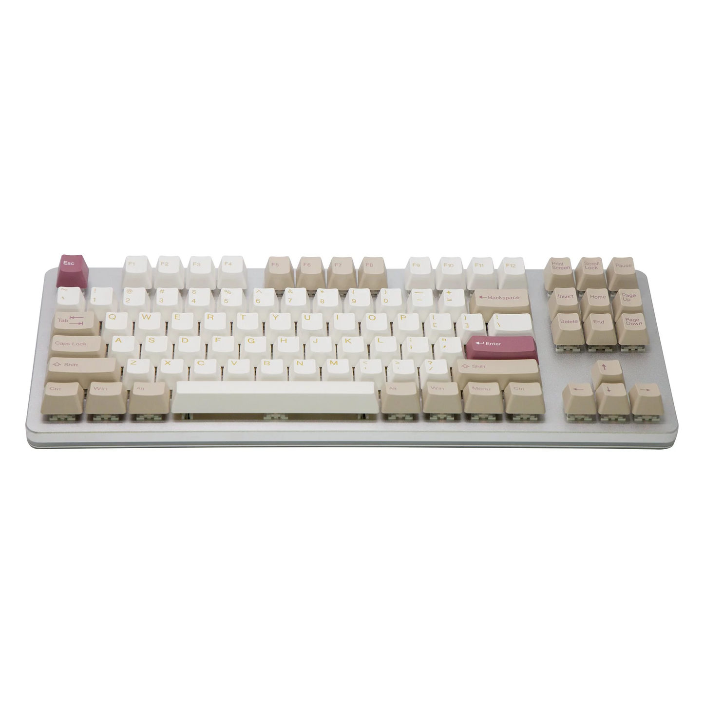 TAI-HAO Double Shot 138 Keycaps Set | ABS | US Layout | Cherry MX Switch Types | Keyboard Keycaps (Shell Sand Beach)