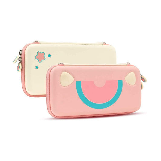 GEEKSHARE Nintendo Switch Slim Hard Carrying Case | PU Material | Cute & Eye-Catching | Carrying Case For Nintendo Switch V1 / V2 / OLED (Watermelon Cat Edition)