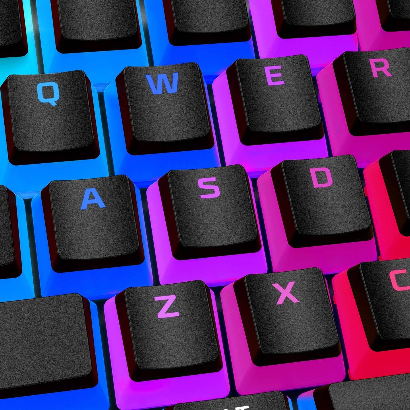 HYPERX Pudding Keycaps | 104 Keys | Double Shot | PBT | Translucent Layer | Made For RGB | Keyboard Keycaps (Black)