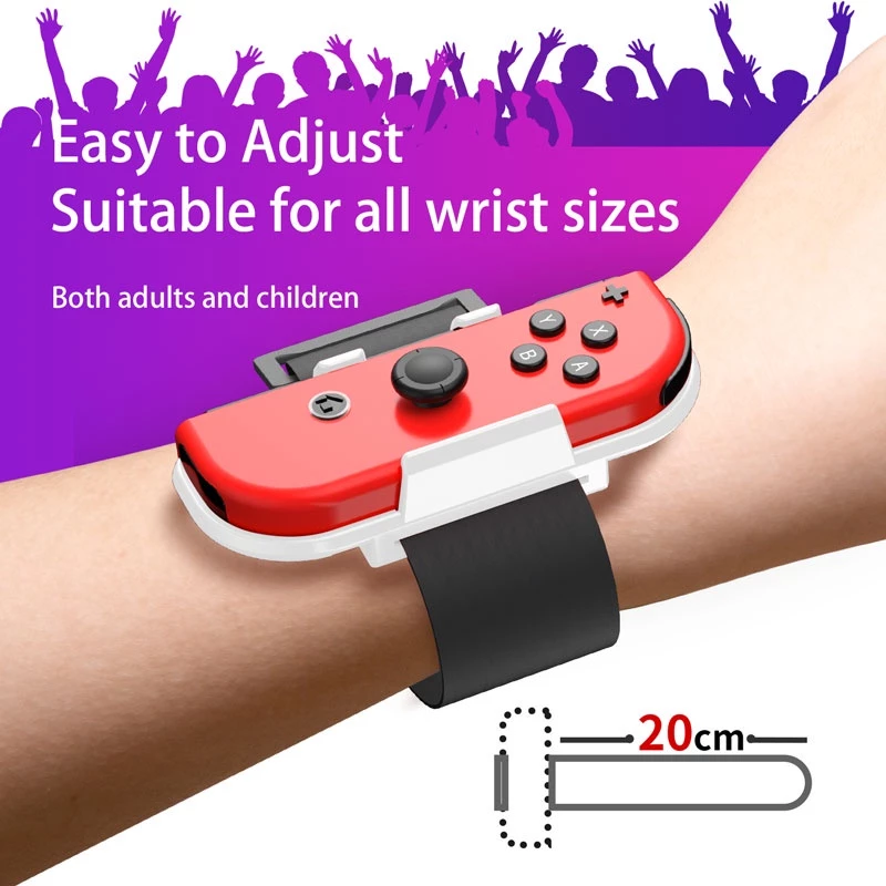 IINE L423 Wristband For Nintendo Switch Joy-Con (L)/(R) (Green Pink)