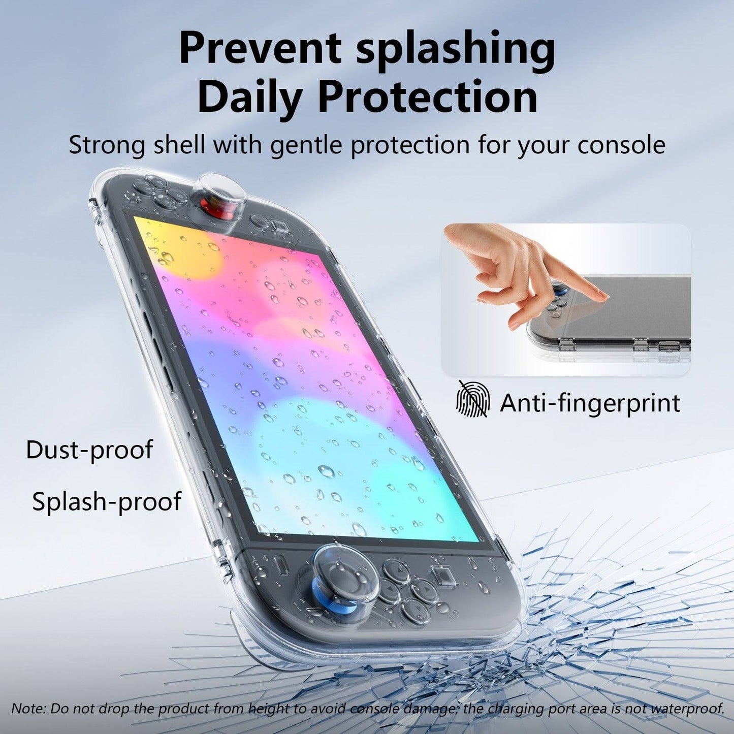 IINE L1094 Protective Crystal Clear Case With Raised Back For Nintendo Switch 2