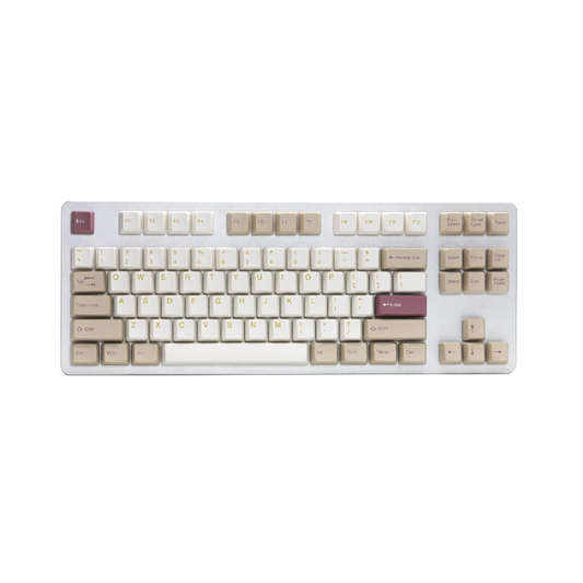 TAI-HAO Double Shot 138 Keycaps Set | ABS | US Layout | Cherry MX Switch Types | Keyboard Keycaps (Shell Sand Beach)