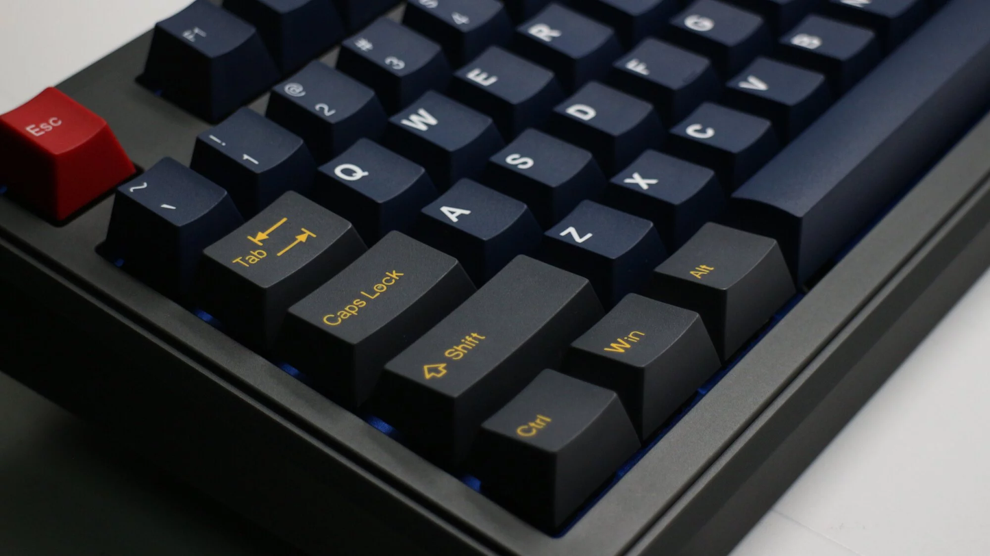 TAI-HAO Double Shot 113 Keycaps Set | ABS | Cubic OEM Profile | US Layout | Cherry MX Switch Types | Keyboard Keycaps (Midnight Sun)