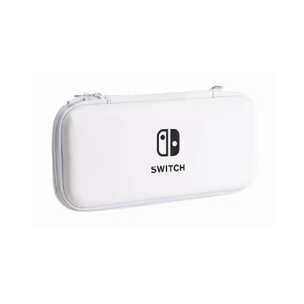 Nintendo Switch Slim Hard Carry Pouch For Nintendo Switch V1 / V2 / OLED (White with Logo Edition)