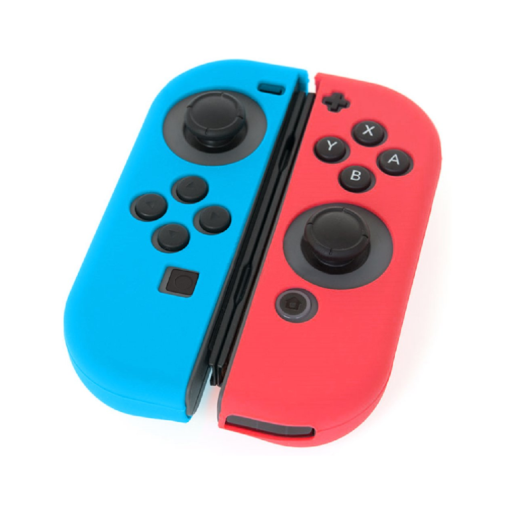 HORI Silicon Sleeve Protective Case For Nintendo Switch Joy-Con (L)/(R) (Neon Red & Blue)