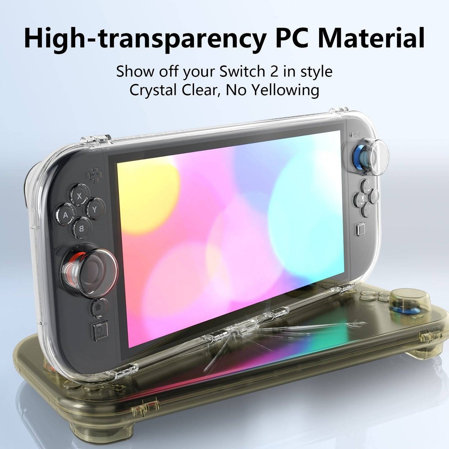 IINE L1094 Protective Crystal Clear Case With Raised Back For Nintendo Switch 2