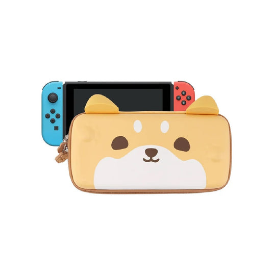GEEKSHARE Nintendo Switch Slim Hard Carrying Case | PU Material | Cute & Eye-Catching | Carrying Case For Nintendo Switch V1 / V2 / OLED (Dog Ears Edition)