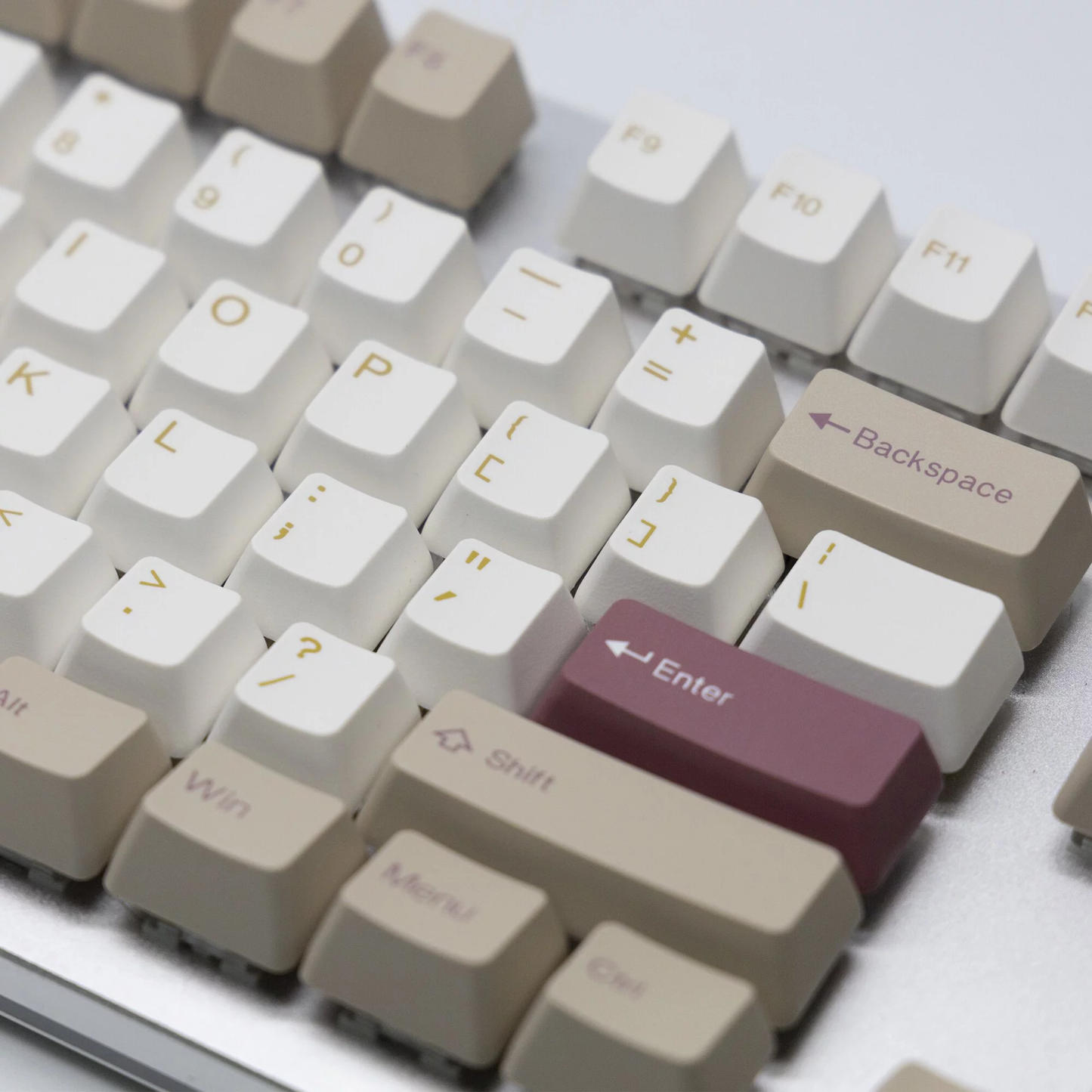 TAI-HAO Double Shot 138 Keycaps Set | ABS | US Layout | Cherry MX Switch Types | Keyboard Keycaps (Shell Sand Beach)