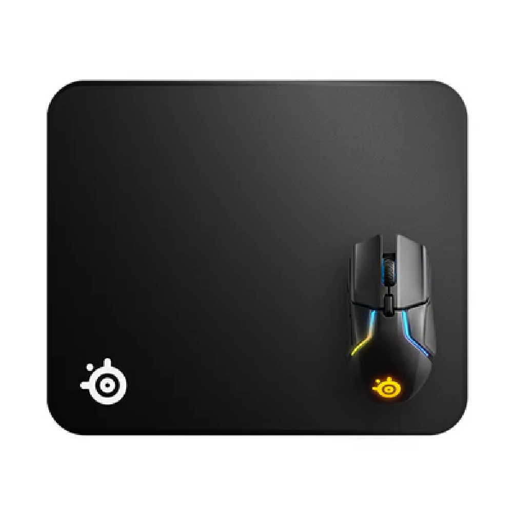 STEELSERIES QcK Edge | Anti-slip Rubber Base | Micro-woven Cloth Surface | Anti-fraying Stitched Edge | Gaming Mousepad (Black / 450mm x 400mm x 2mm)