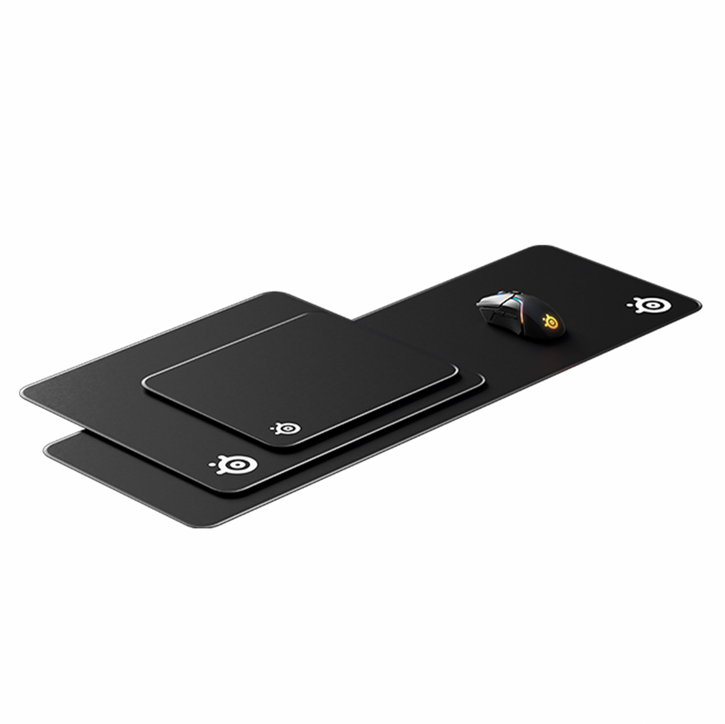 STEELSERIES QcK Edge | Anti-slip Rubber Base | Micro-woven Cloth Surface | Anti-fraying Stitched Edge | Gaming Mousepad (Black / 450mm x 400mm x 2mm)