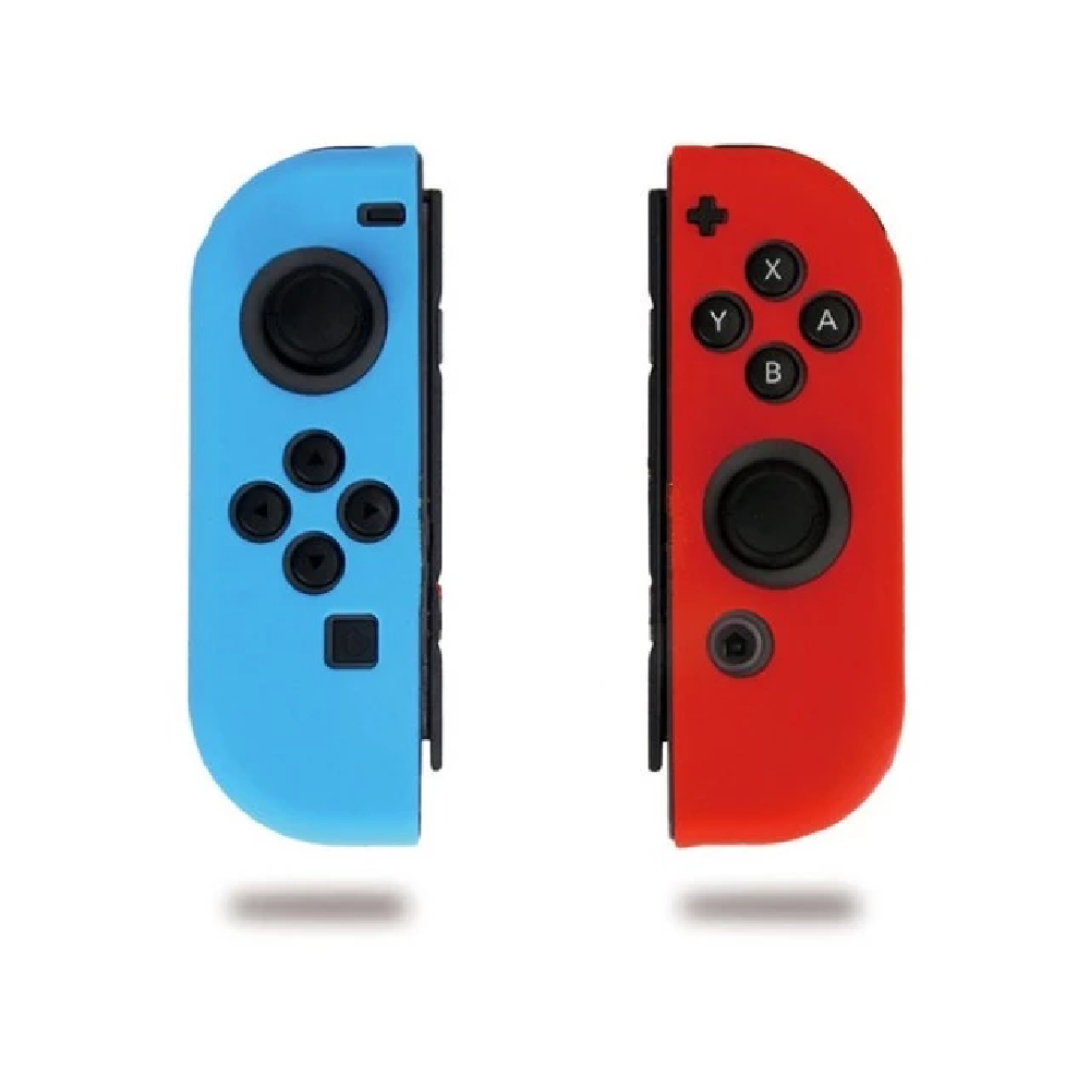 Silicone Sleeve Protective Case For Nintendo Switch Joy-Con (L)/(R) (Neon Blue & Red)