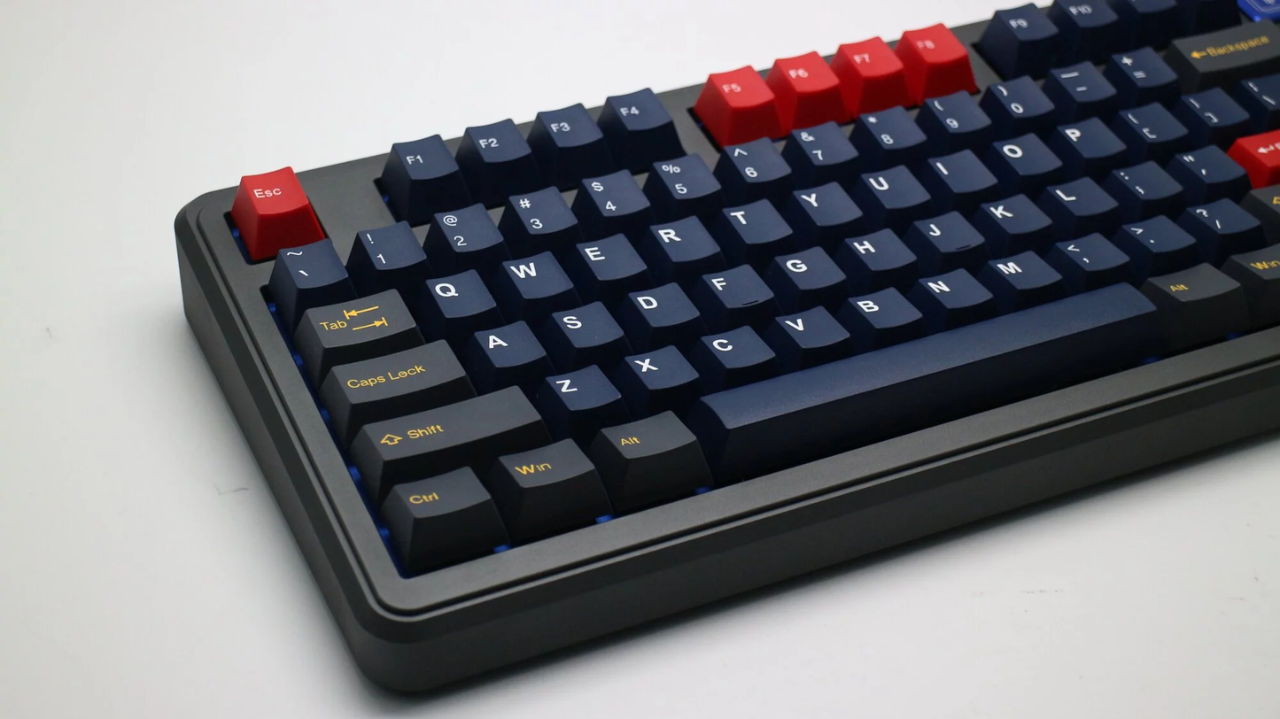 TAI-HAO Double Shot 113 Keycaps Set | ABS | Cubic OEM Profile | US Layout | Cherry MX Switch Types | Keyboard Keycaps (Midnight Sun)