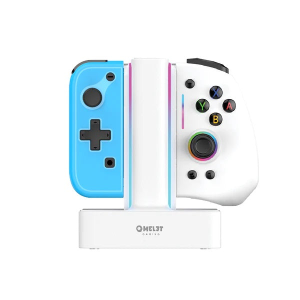 OMELET GAMING Pro+ Dock Charger For Nintendo Switch V1 / V2 / OLED (Snow White)
