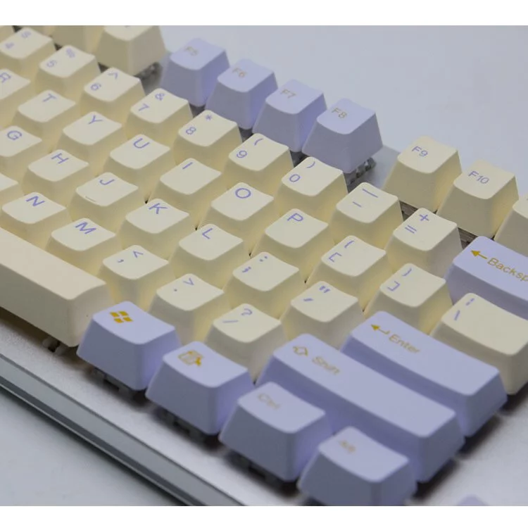 TAI-HAO Double Shot 150 Keycaps Set | PBT | Cubic OEM Profile | US Layout | Cherry MX Switch Types | Keyboard Keycaps (Mermaid Kiss)