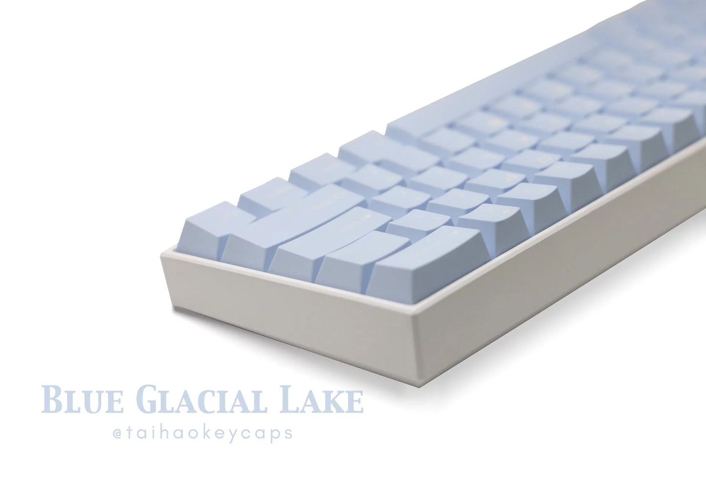 TAI-HAO Double Shot 150 Keycaps Set | ABS | Cubic OEM Profile | US Layout | Cherry MX Switch Types | Keyboard Keycaps (Blue Glacial Lake)