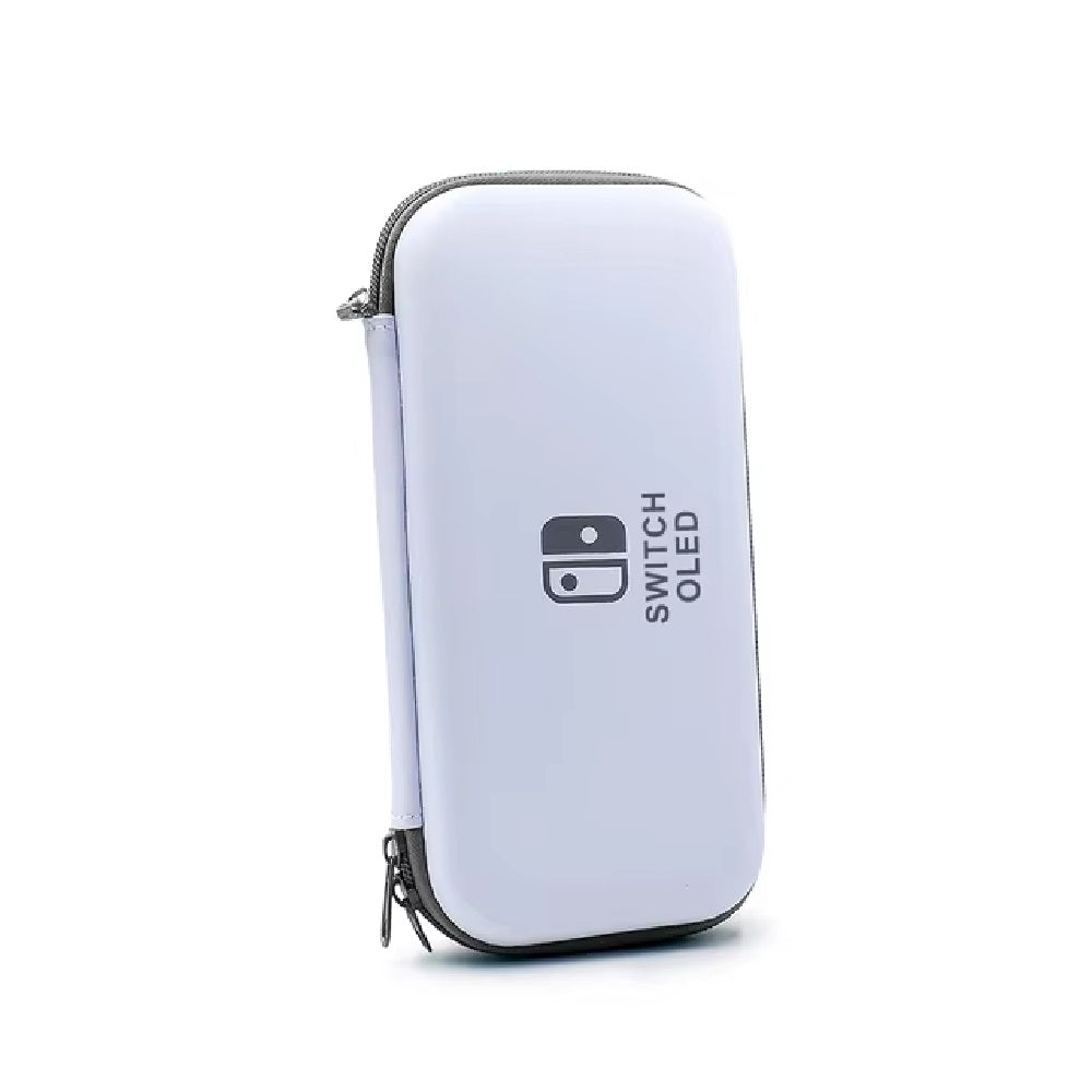 Nintendo Switch Slim Hard Carry Pouch For Nintendo Switch V1 / V2 / OLED (White with Grey Zipper)