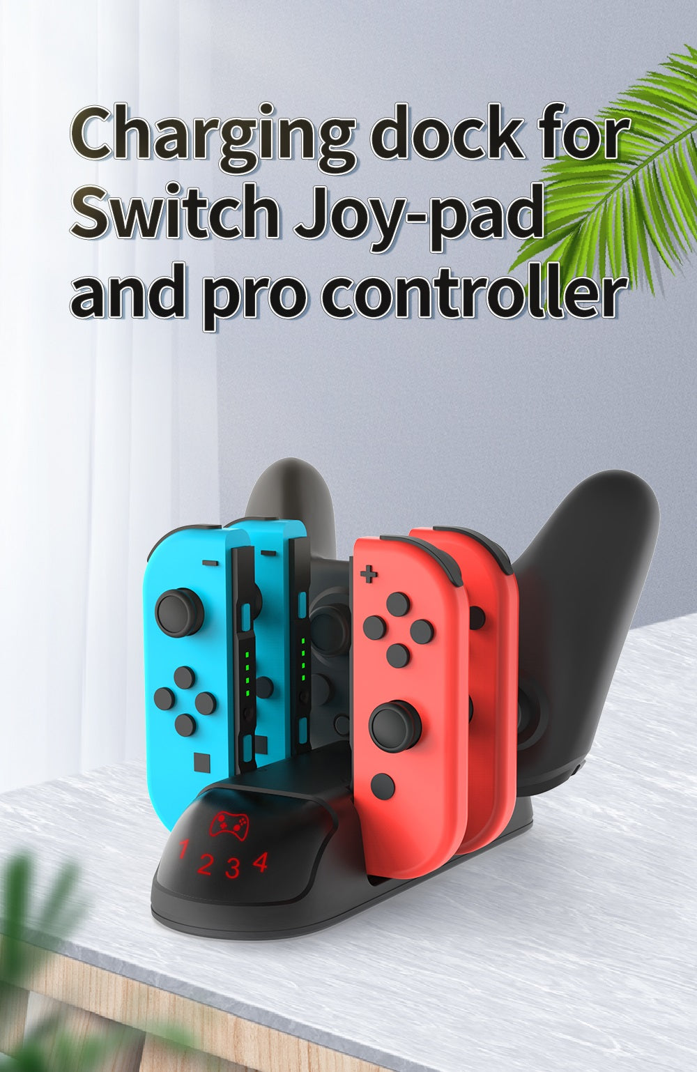 DOBE TNS-0137 2-IN-1 Joy-Con & Pro Controller Charging Stand For Nintendo Switch V1 / V2 / OLED