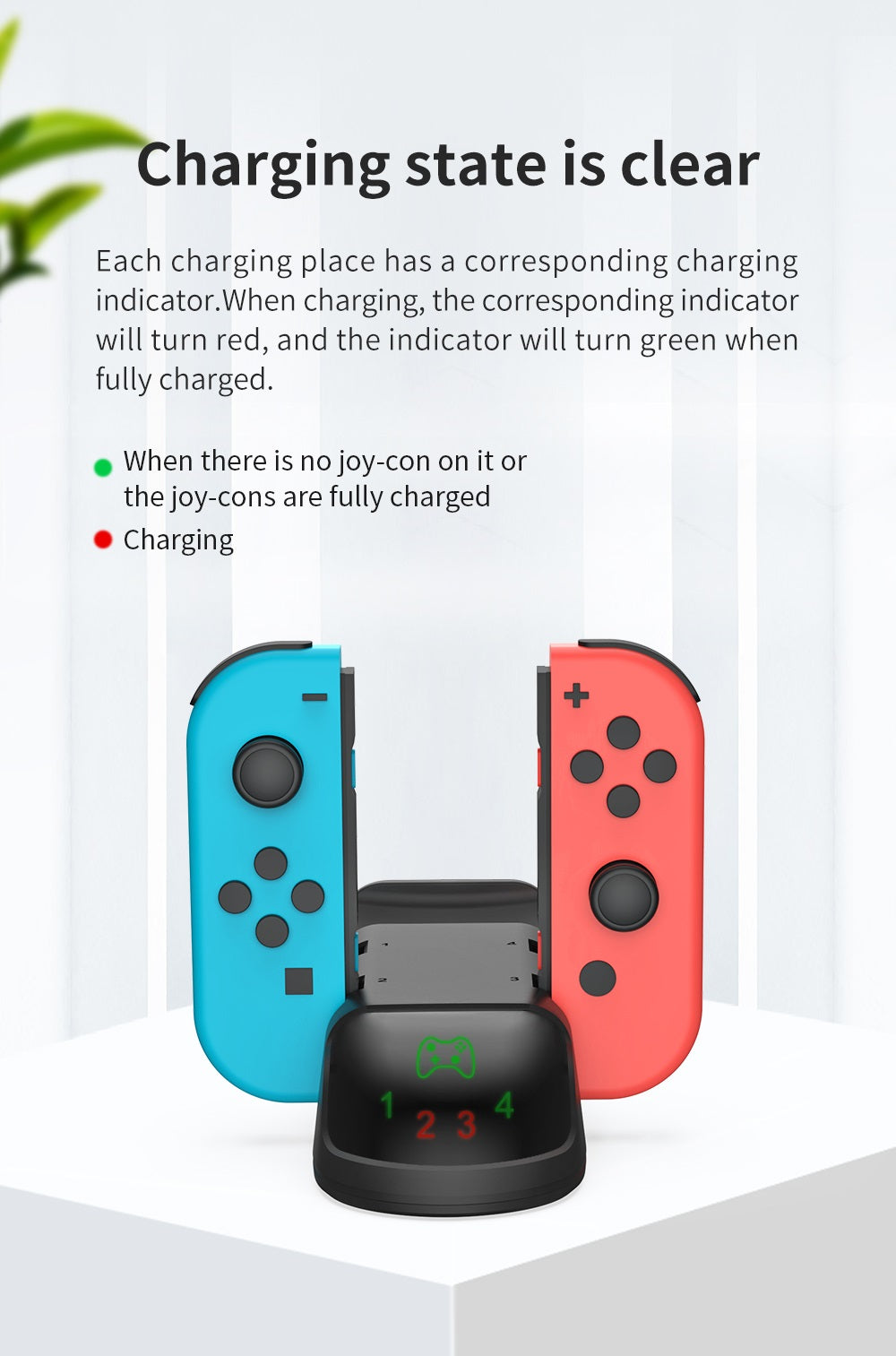 DOBE TNS-0137 2-IN-1 Joy-Con & Pro Controller Charging Stand For Nintendo Switch V1 / V2 / OLED