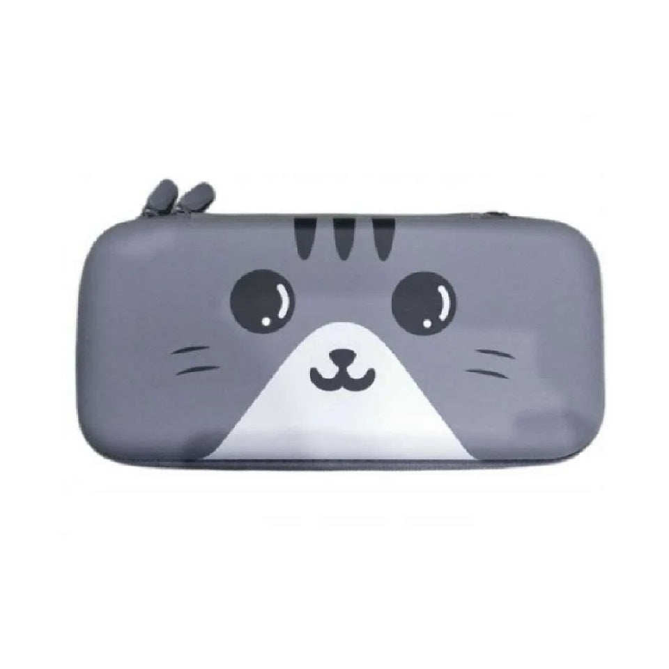 Nintendo Switch Slim Hard Carry Pouch For Nintendo Switch V1 / V2 / OLED (Grey Cat Edition)