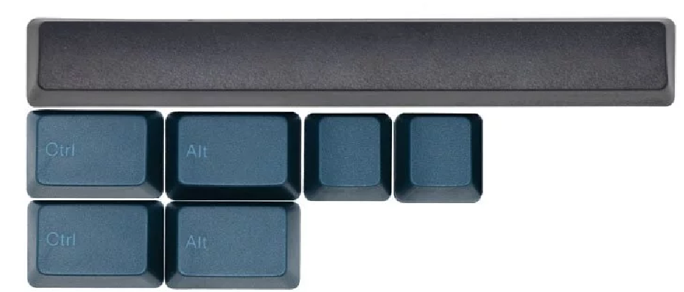 TAI-HAO Double Shot 115 Keycaps Set | ABS | US Layout | Cherry MX Switch Types | Keyboard Keycaps (Midnight Green & Black)
