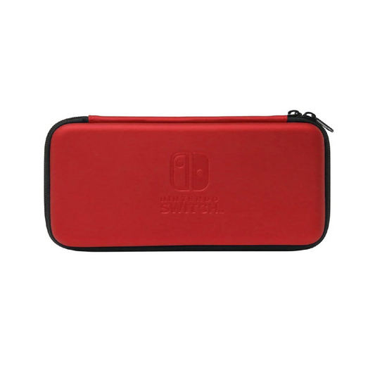 HORI Nintendo Switch Slim Hard Pouch | PU Synthetic Leather | EVA material | Official Licensed Pouch For Nintendo Switch (Red)