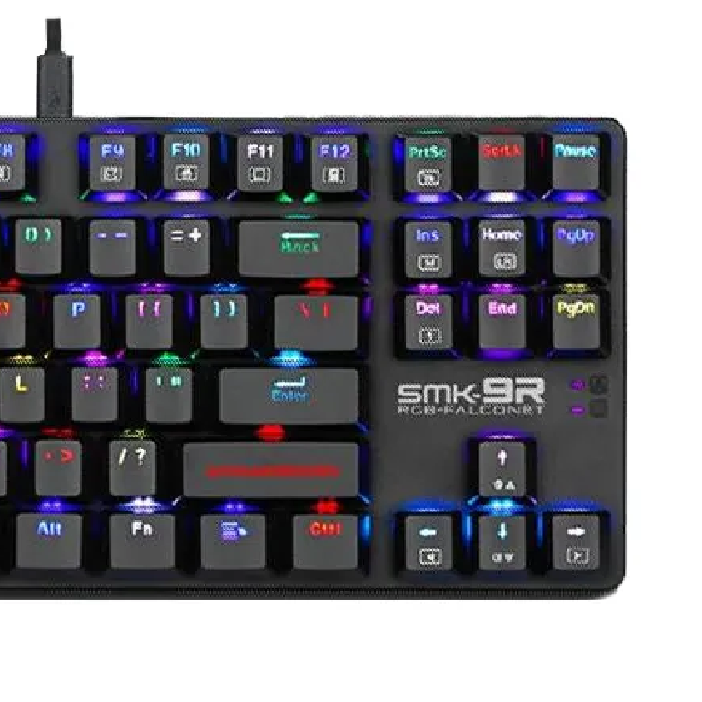 ARMAGGEDDON SMK-9R RGB Falconet | Short Clicky Mechanical Key | Low Profile TKL Design | Hotswap-able Switch | 87 Keys | Wired RGB Gaming Keyboard