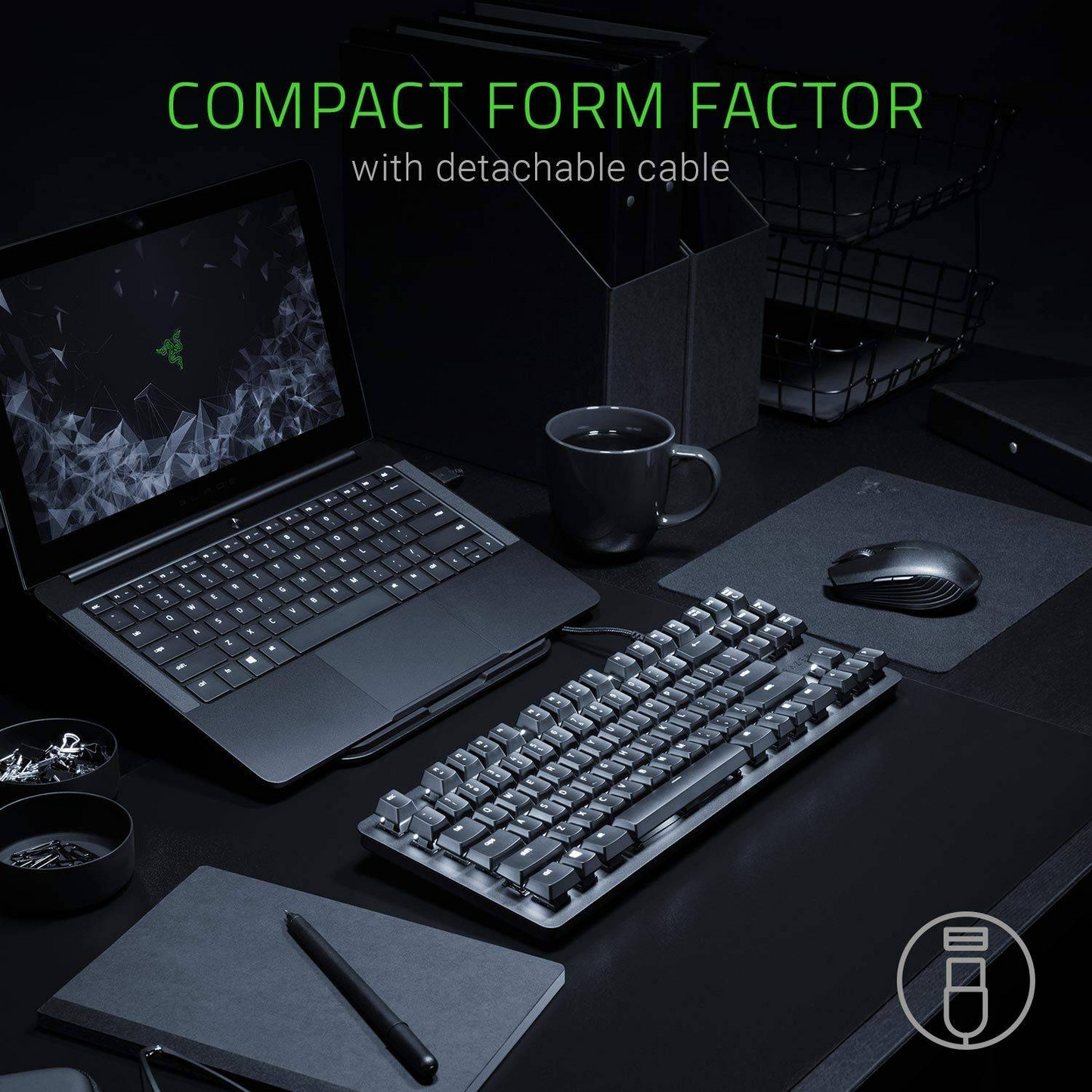 RAZER BlackWidow Lite | Silent Mechanical Switches | Individually Backlit Keys | Compact Form Factor | Programmable Keys | Configurable via Razer Synapse 3 | Wired RGB Gaming Keyboard