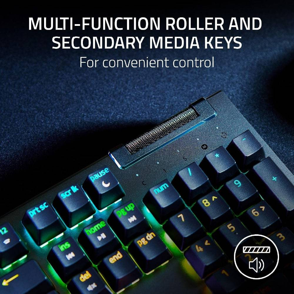 RAZER BlackWidow V4X | Razer Green Mechanical Switches | Per-Key Lighting |  Programmable Keys | Aluminum Alloy Top Case | 4 Media Rolls & 6 Macro Keys | Wired RGB Gaming Keyboard