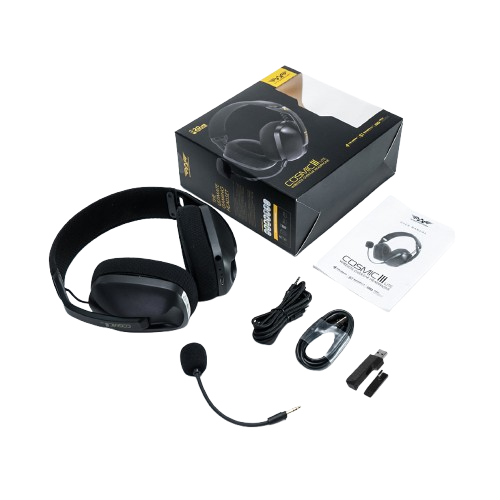 ARMAGGEDDON Cosmic III Lite | 40mm Large Speaker Driver | 20 Hours Playtime | Detachable Microphone | Tri-Connectivity Gaming Headphones & Headsets (Black)