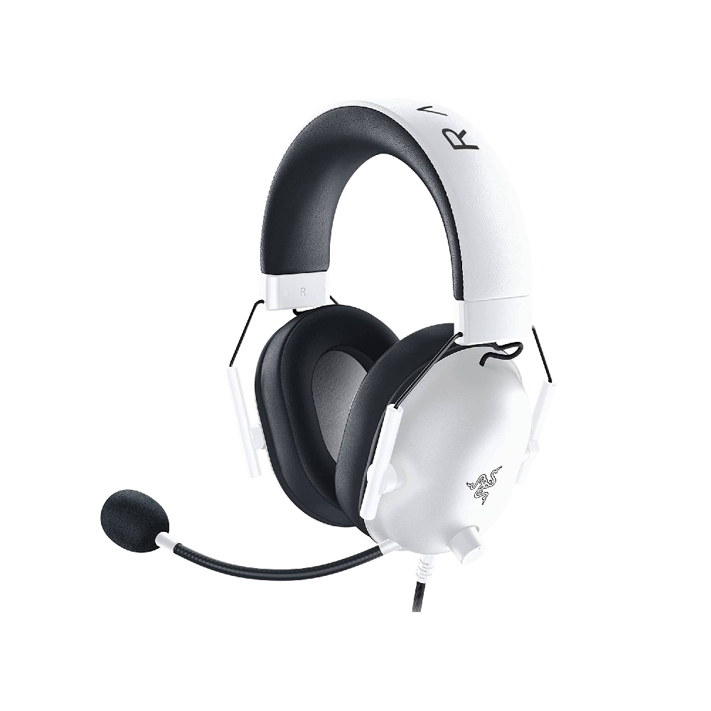 RAZER BlackShark V2 X | Razer Triforce 50mm Drivers | Fixed Razer Hyperclear Cardioid Mic | 7.1 Surround Sound | Advanced Passive Noise Cancellation | Wired Gaming Headphones & Headsets (White)