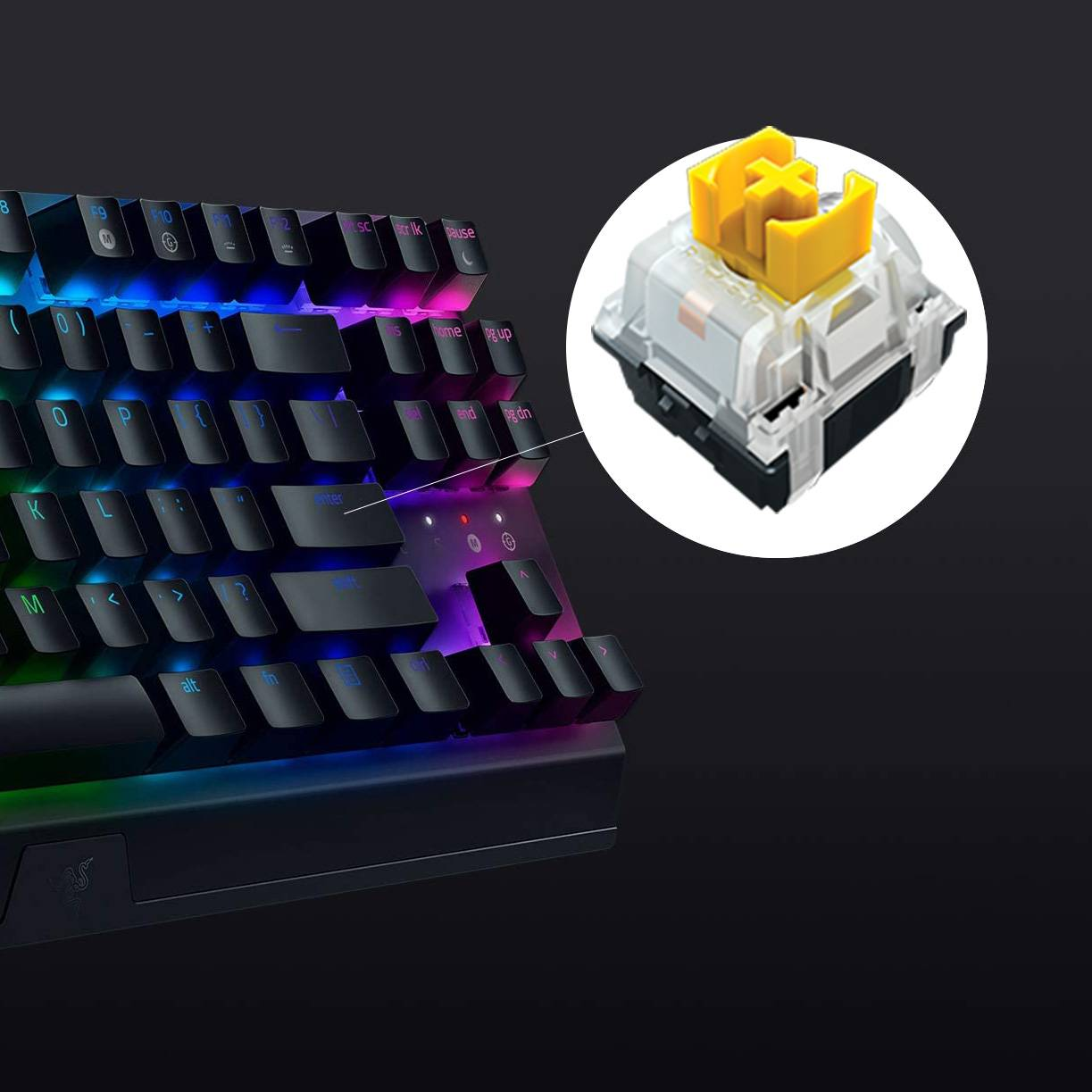 RAZER BlackWidow V3 | Razer Yellow Mechanical Switches | TKL | Programmable Keys | Aluminum Construction | Wired RGB Gaming Keyboard