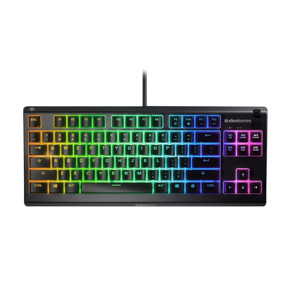 STEELSERIES Apex 3 | Silent Switches | Water Resistant | TKL | Multimedia Controls | PrismSync Lighting | Anti-Ghosting | Three-ways Cable Routing | Wired RGB Gaming Keyboard