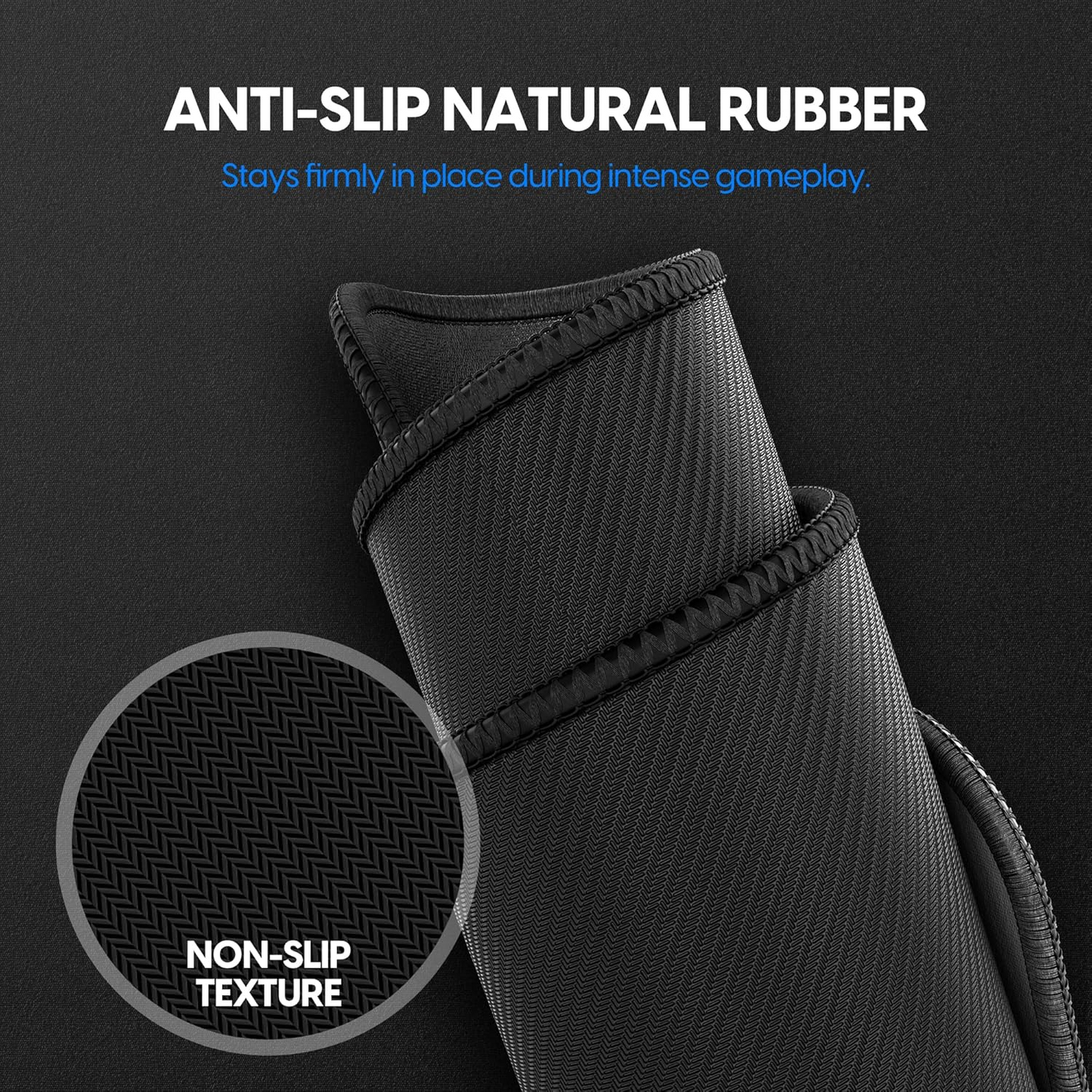 PULSAR ParaBrake V2 | Anti-slip Rubber Base | Ultra-Fine Woven Microfiber Surface | 360 Anti-fray Precision Stitching | Durable | Gaming Mousepad (Black / 900mm x 400m x 4mm)