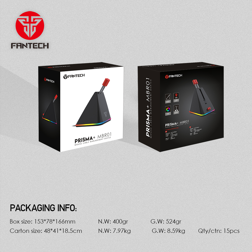 FANTECH Prisma MBR01 | Mouse Wire Management | Universal Rubber Clip | RGB Mouse Bungee (Sakura)