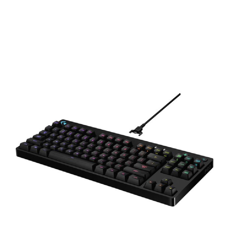 LOGITECH G Pro X | GX Advanced Mechanical Switches | 87 Keys | 3 Angles + Rubber Feet | TKL Design | LightSync RGB | 12 Programmable F-keys | Wired RGB Gaming Keyboard