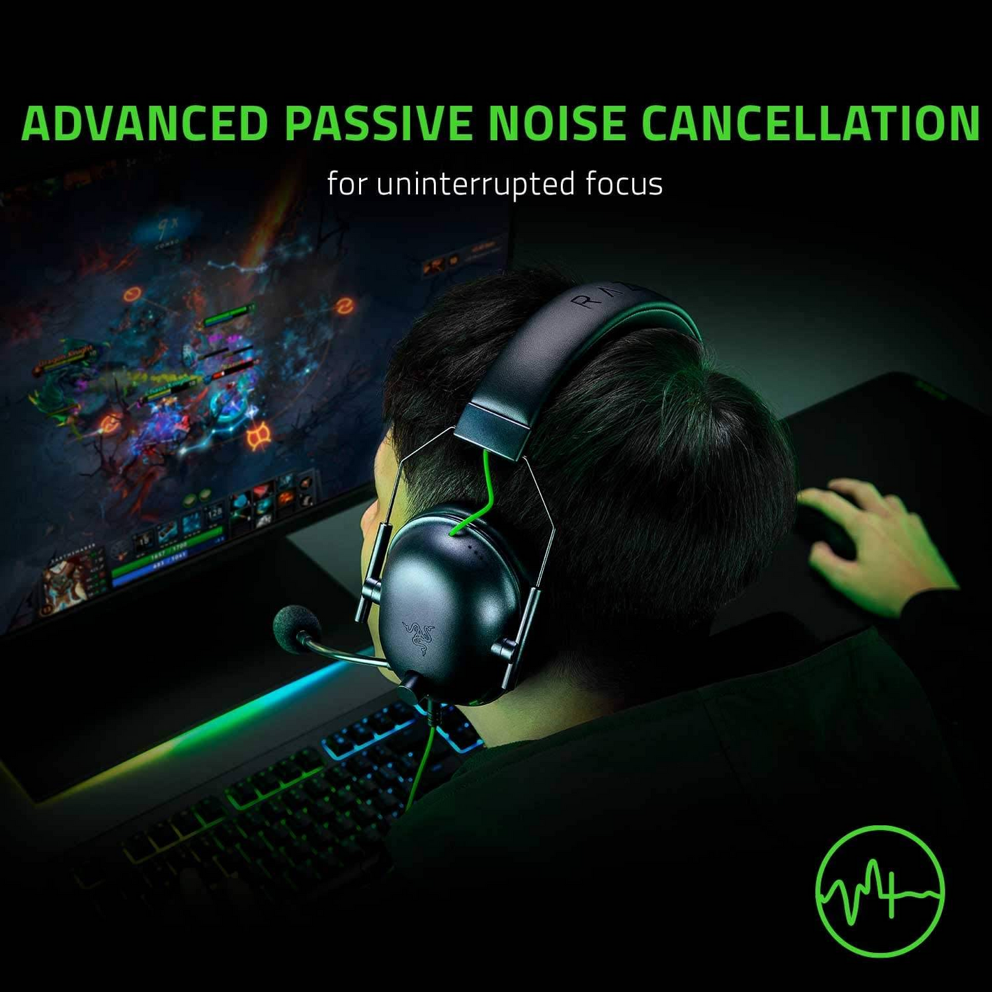 RAZER BlackShark V2 X | Razer Triforce 50mm Drivers | Fixed Razer Hyperclear Cardioid Mic | 7.1 Surround Sound | Advanced Passive Noise Cancellation | Wired Gaming Headphones & Headsets (Quartz Pink)