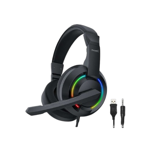 ARMAGGEDDON Pulse 1 Chroma | 40mm Large Drivers | Multi-Color LED | 2.1 Stereo Sound | USB-&-3.5mm-Jack-Connection RGB Gaming Headphones & Headsets (Black)